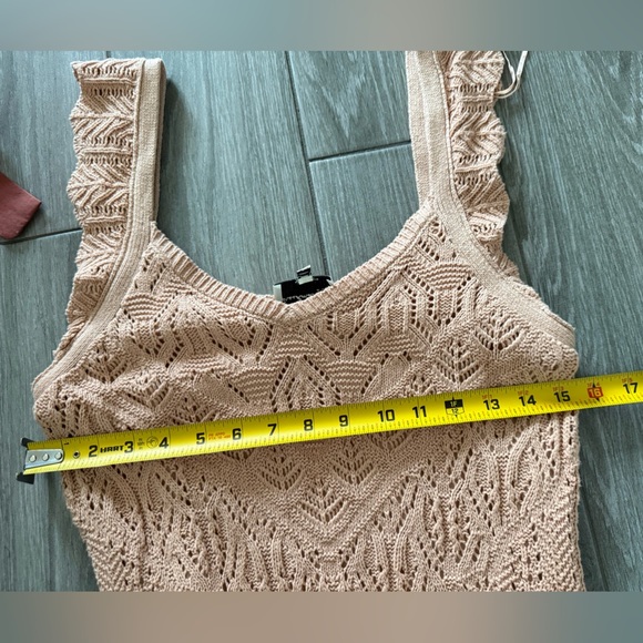 Freshman 1996|Boho knit crotchet sleeveless midi dress,Dusty rose,size large••• - Picture 10 of 11